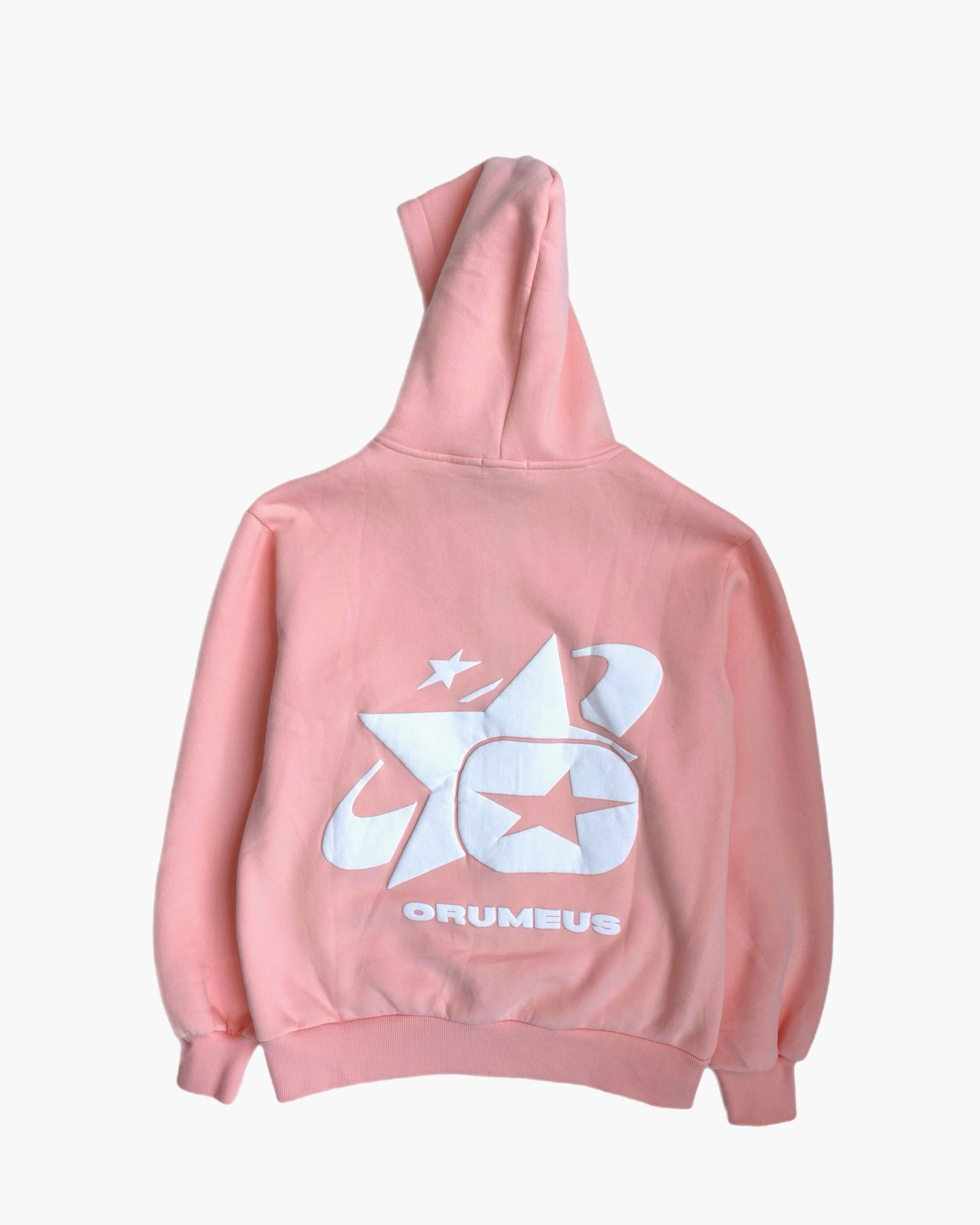 ORUMEUS DOUBLE ZIPPER PINK HOODIE